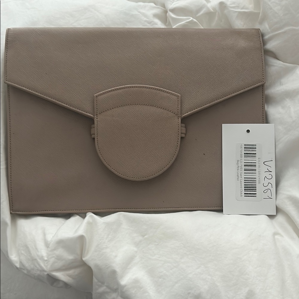 Elegant Tan Envelope Clutch